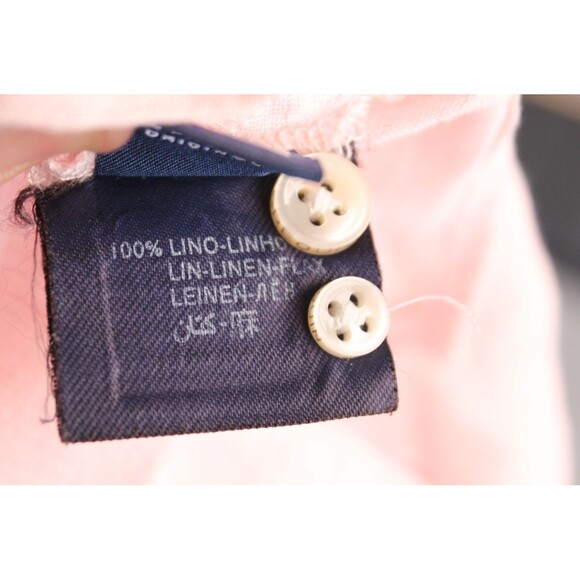 Vilebrequin Men's Casual Long Sleeves Shirts Size XL Pink 100% Linen - Picture 11 of 11